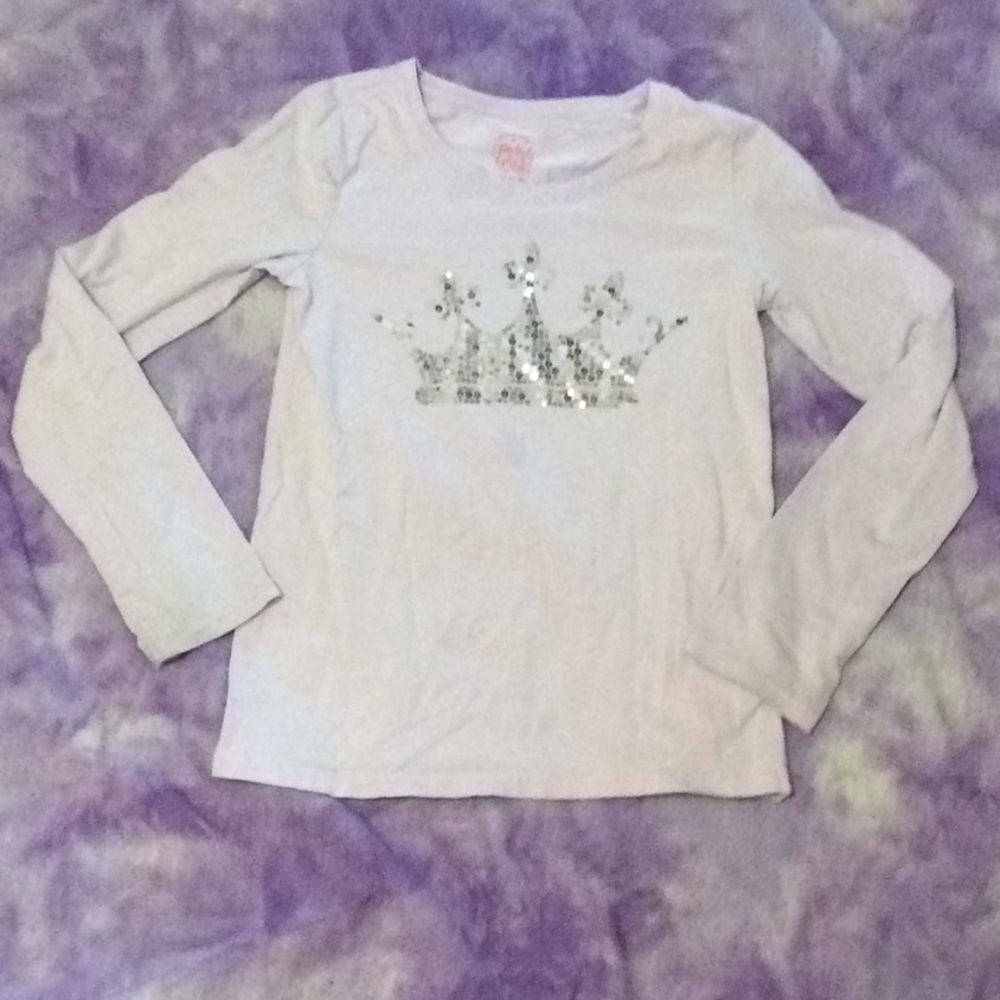 Silver crown purple long sleeve shirt